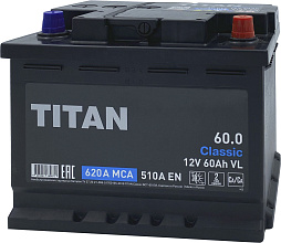 АКБ TITAN Classic 6ст-60 (о.п.) 510А 242*175*190