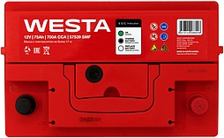 АКБ WESTA 6ст-74 (о.п.) 700А 277*175*175 (SMF57539) низк. Турция