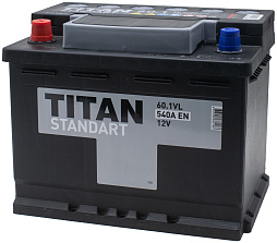 АКБ TITAN Standart 6ст-60 (п.п.) 550А 242*175*190 (2024г)