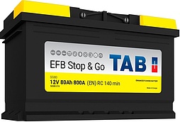АКБ TAB EFB Stop & Go 6ст-80 (о.п.) 800А 315*175*190 (58088 EFB) 