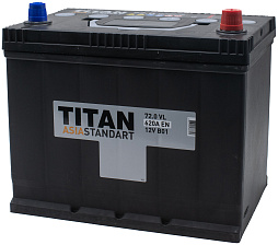 АКБ TITAN Standart Asia 6ст-72 (о.п.) 620А 258*175*221 (2024г)