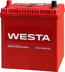 АКБ WESTA Asia 6ст-45 (п.п.) 400А 187*127*220 (50B19R SMF) тонк. кл.