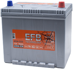 АКБ TITAN Asia EFB 6ст-70 (о.п.) 600А 230*175*223 (2024г)