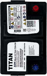 АКБ TITAN AGM 6ст-70 (о.п.) 720A 278*175*190