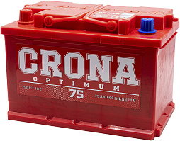 АКБ CRONA 6ст-75 (о.п.) 600А 278*175*190 каз.