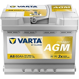 АКБ VARTA Dynamic AGM 6ст-60 (о.п.) 680А 242*175*190 (A8) 560 901 068