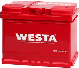 АКБ WESTA 6ст-60 (п.п.) 600А 242*175*190 (SMF56031) Турция