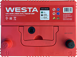 АКБ WESTA Asia 6ст-65 (п.п.) 600А 232*175*220 (75D23R SMF)