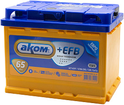 АКБ AKOM +EFB 6ст-65 (о.п.) 670А 242*175*190