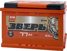 АКБ ЗВЕРЬ EFB 6ст-77 (о.п.) 780А 278*175*190