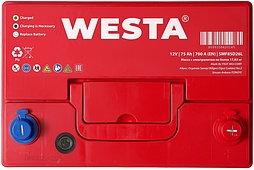 АКБ WESTA Asia 6ст-75 (о.п.) 700А 258*173*225 (SMF85D26L) Турция