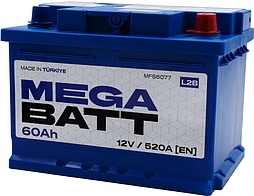 АКБ MEGABATT 6ст-60 (о.п.) 520А 242*175*175 (MF56077) низк. 