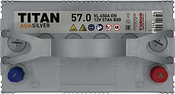 АКБ TITAN Asia Silver 6ст-57 (о.п.) 450А 236*128*221