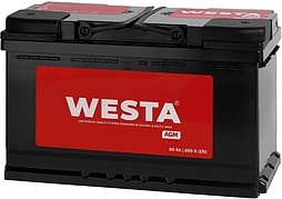 АКБ WESTA AGM 6ст-80 (о.п.) 800А 315*175*190 (58020) Турция