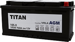 АКБ TITAN AGM 6ст-105 (о.п.) 960A 394*175*190