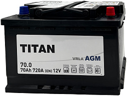 АКБ TITAN AGM 6ст-70 (о.п.) 720A 278*175*190