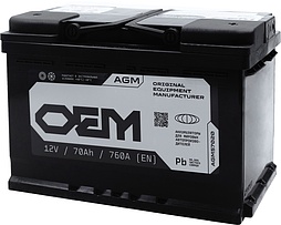 АКБ OEM AGM 6ст-70 (о.п.) 760А 277*175*190 (57020)