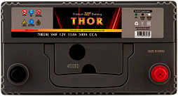 АКБ THOR Asia 6ст-55 (о.п.) 500А 237*127*220 (70B24L SMF) тонк. кл.