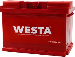 АКБ WESTA 6ст-65 (о.п.) 650А 242*175*175 (SMF56638) низк. Турция